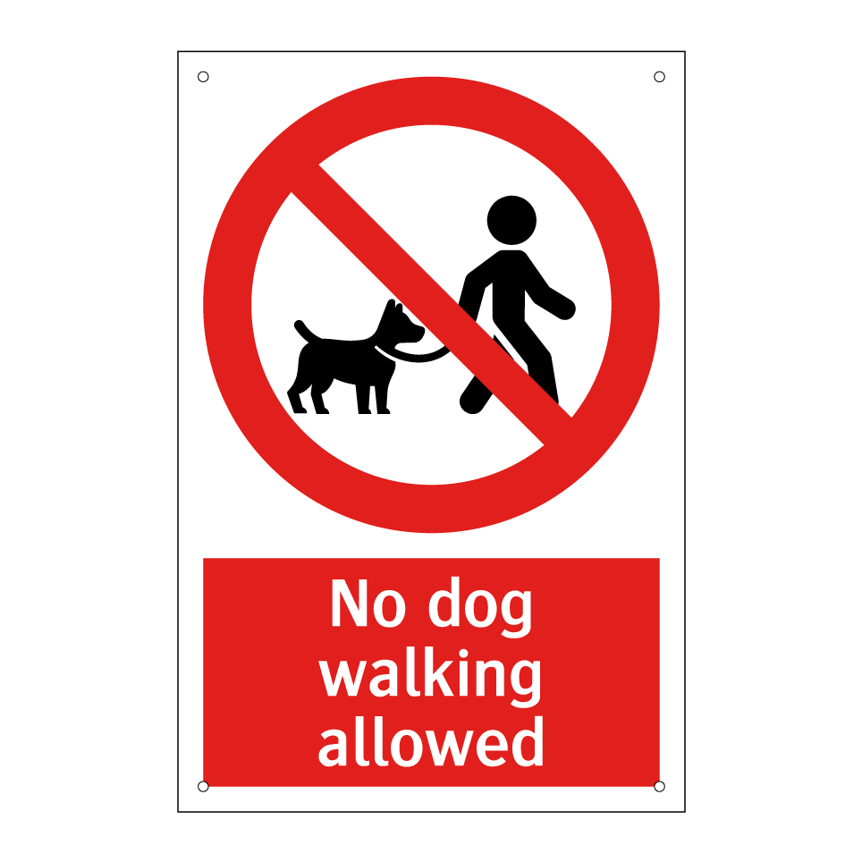 No dog walking allowed