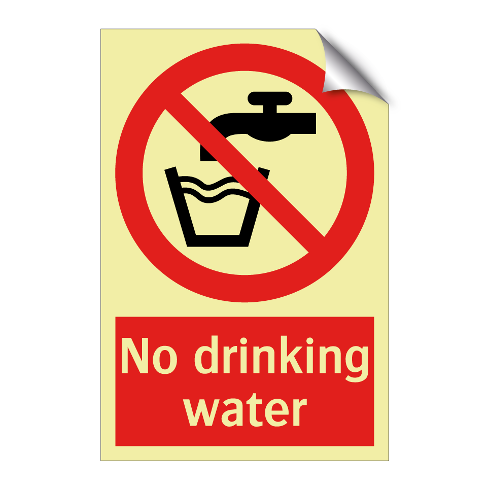 No drinking water
