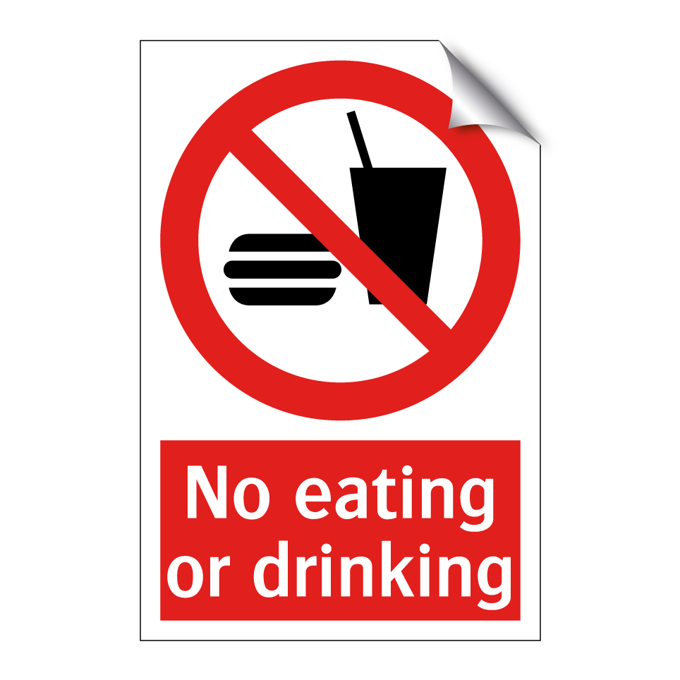 No eating or drinking