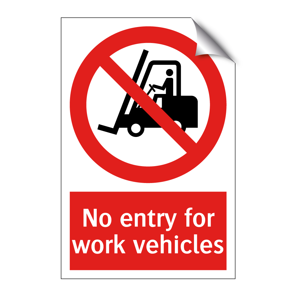 No entry for work vehicles