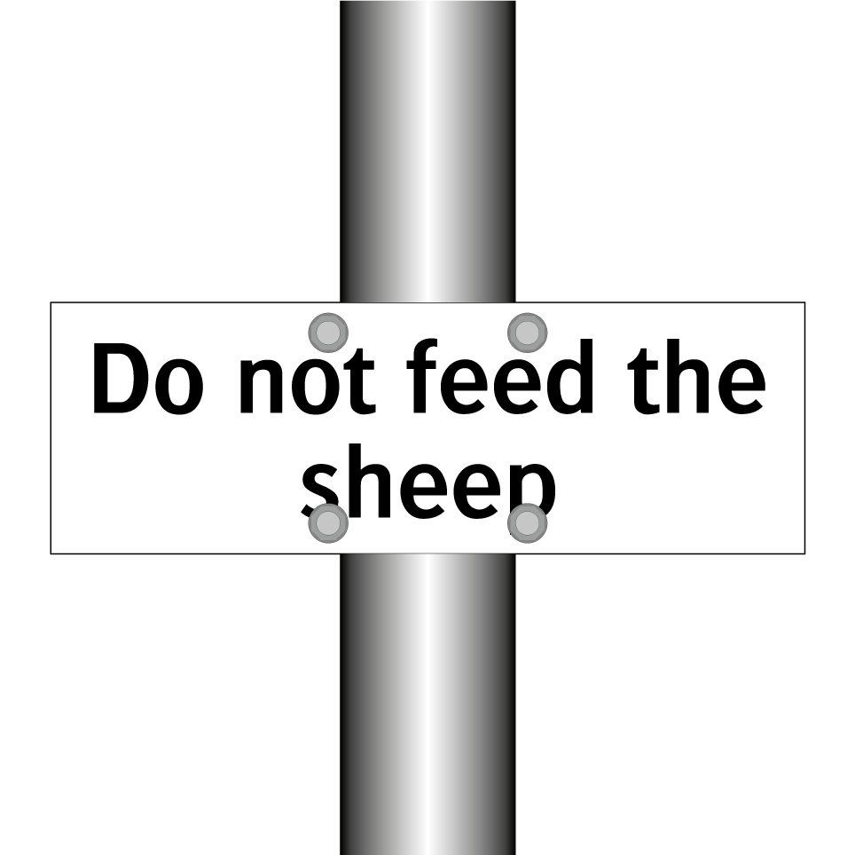 Do not feed the sheep