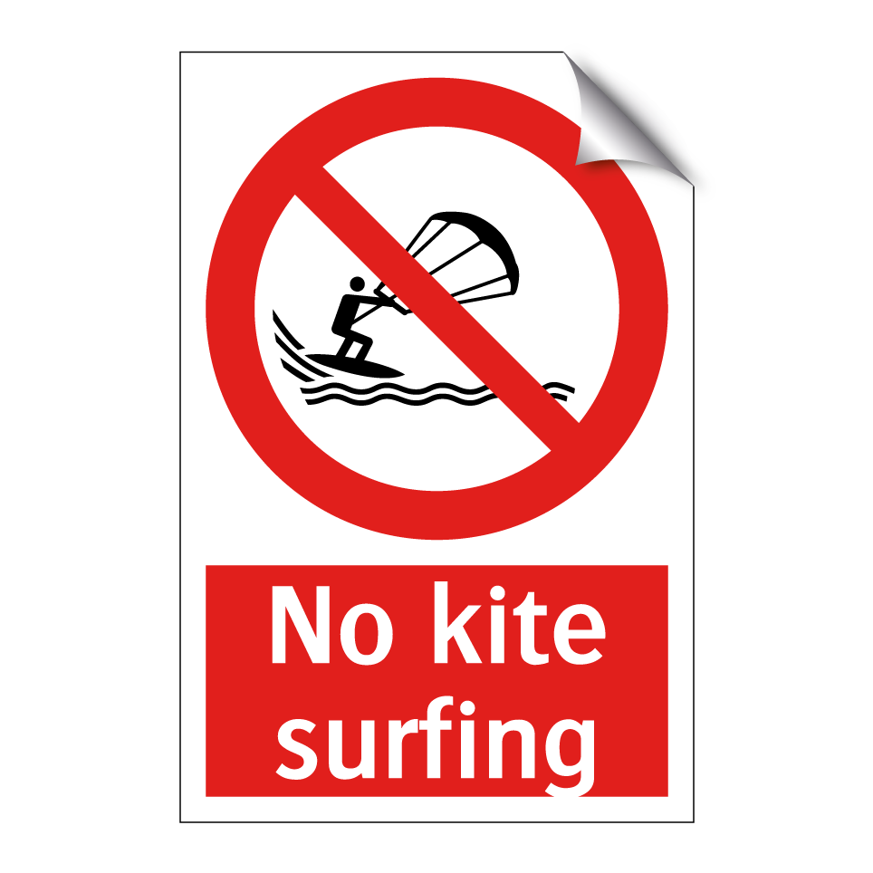 No kite surfing