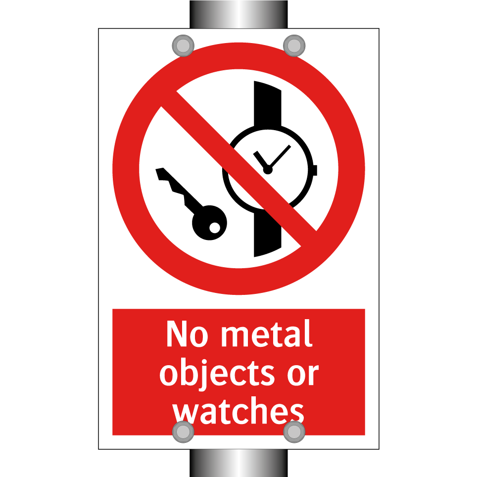 No metal objects or watches