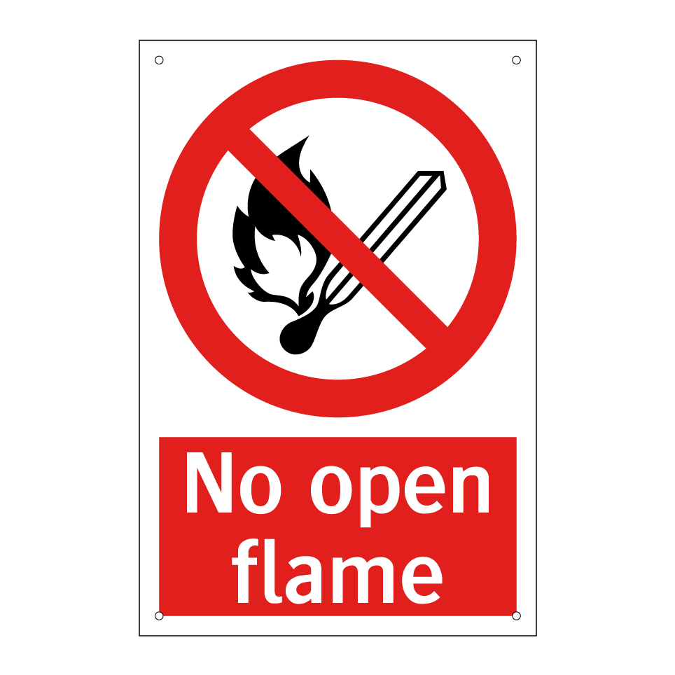 No open flame