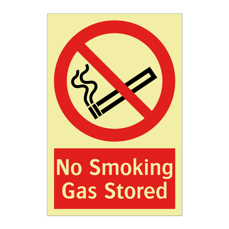 No Smoking Gas Stored