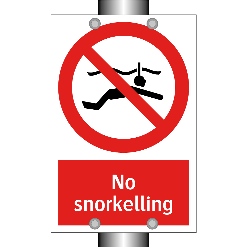 No snorkelling