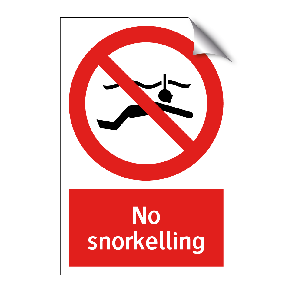 No snorkelling