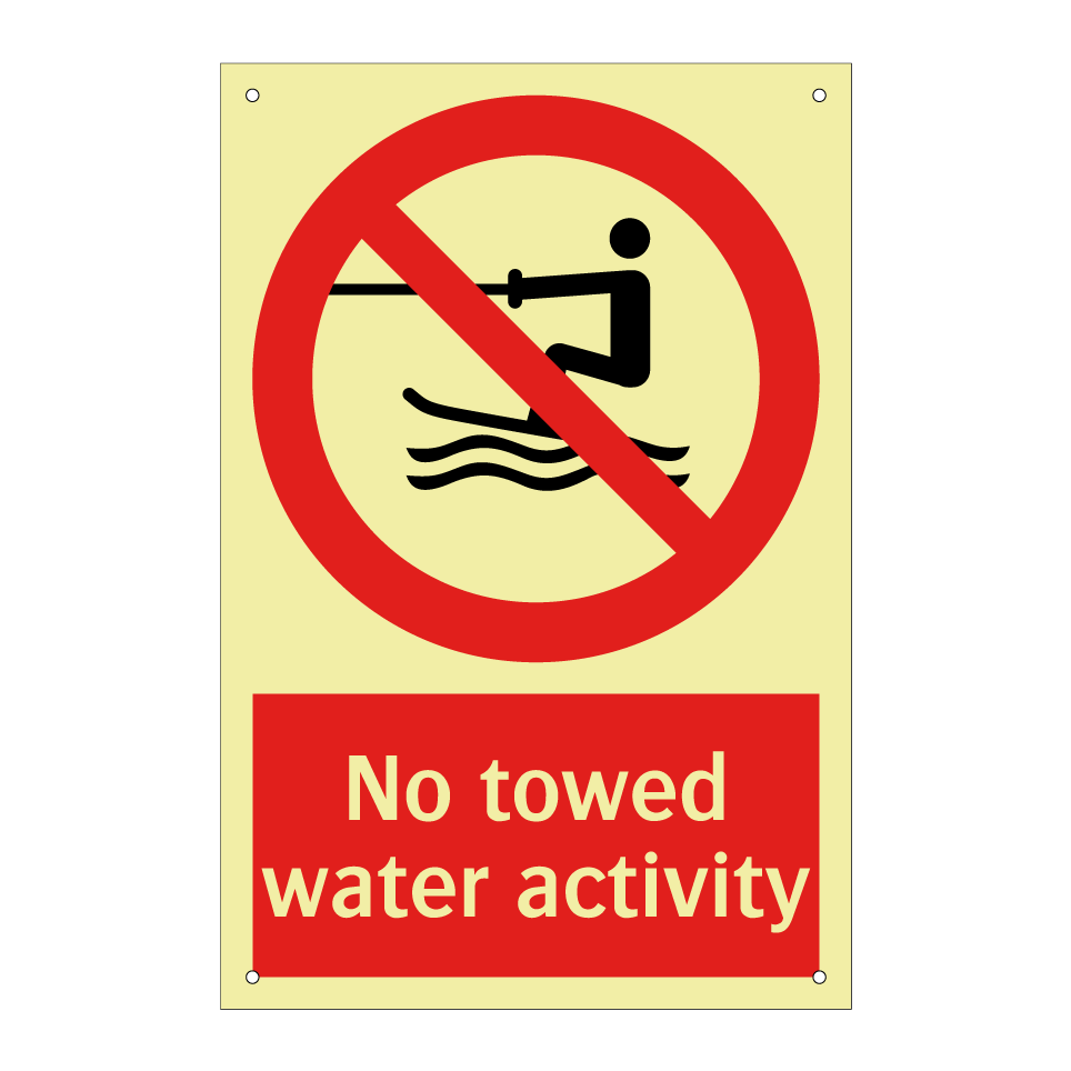 No towed water activity