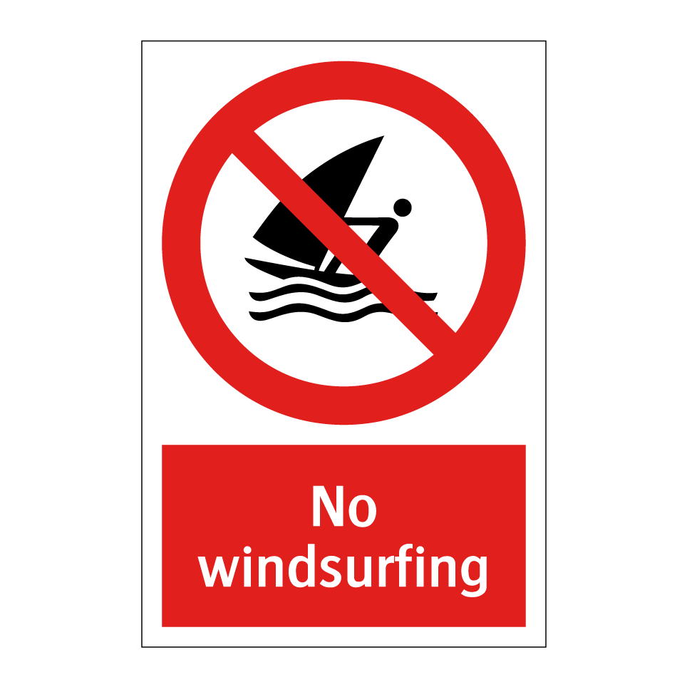 No windsurfing