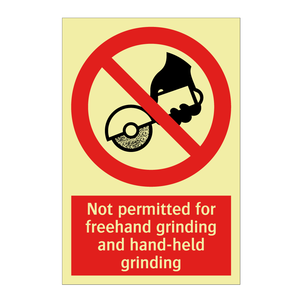 Not permitted for freehand grinding and hand-held grinding