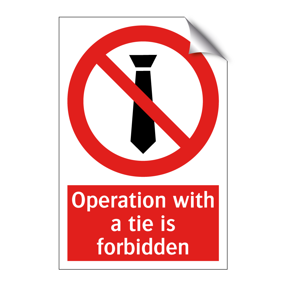 Operation with a tie is forbidden