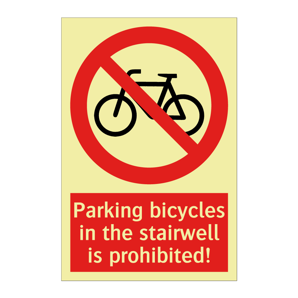 Parking bicycles in the stairwell is prohibited!