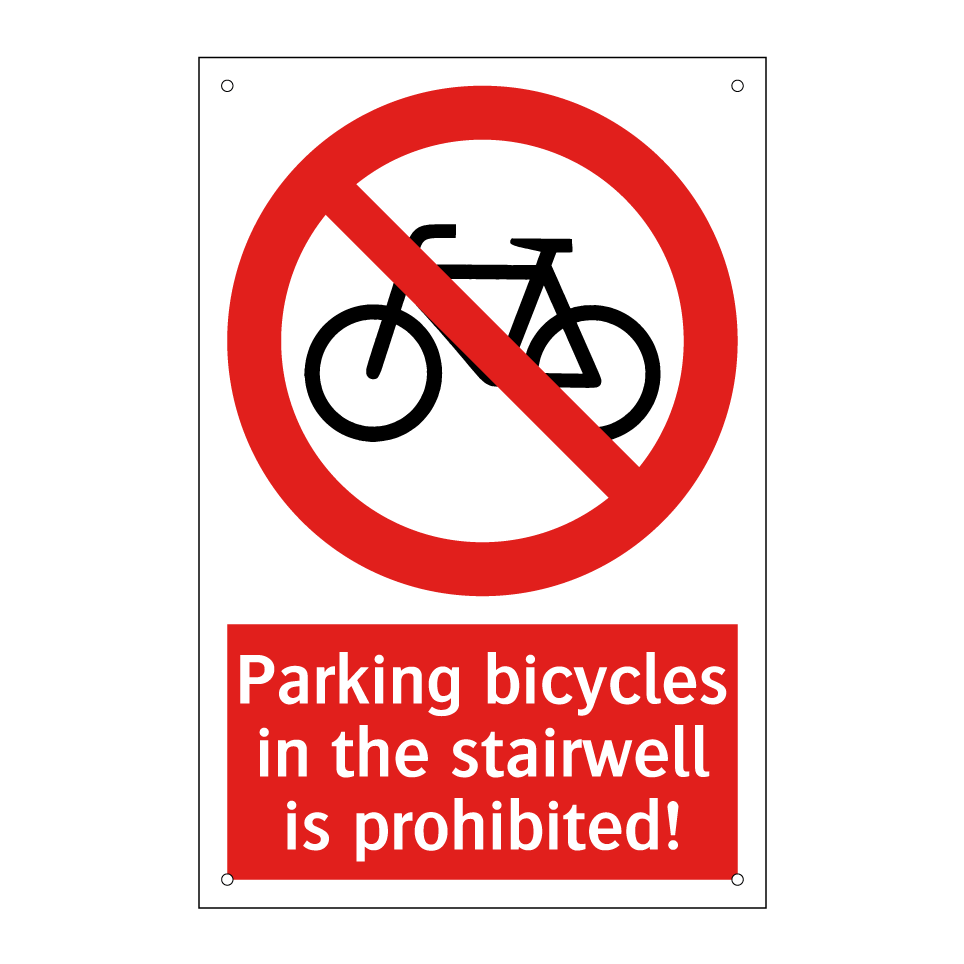 Parking bicycles in the stairwell is prohibited!