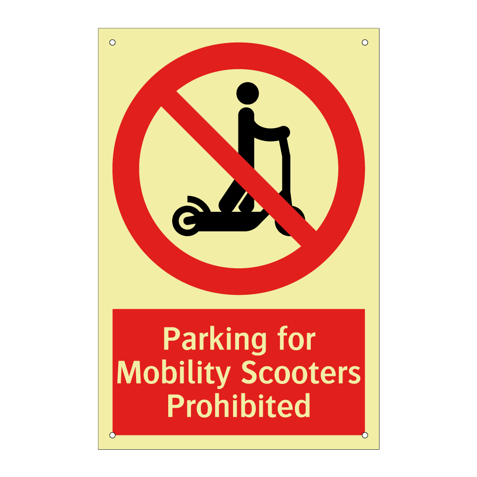 Parking for Mobility Scooters Prohibited