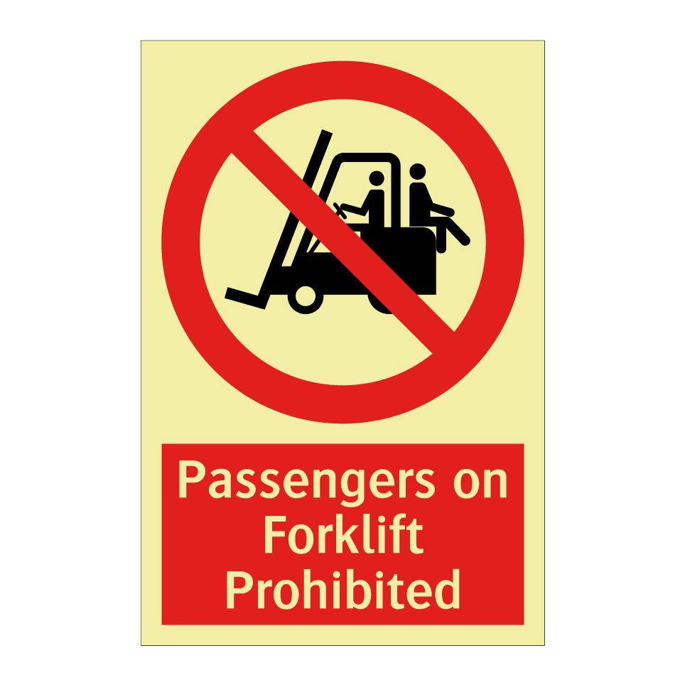 Passengers on Forklift Prohibited