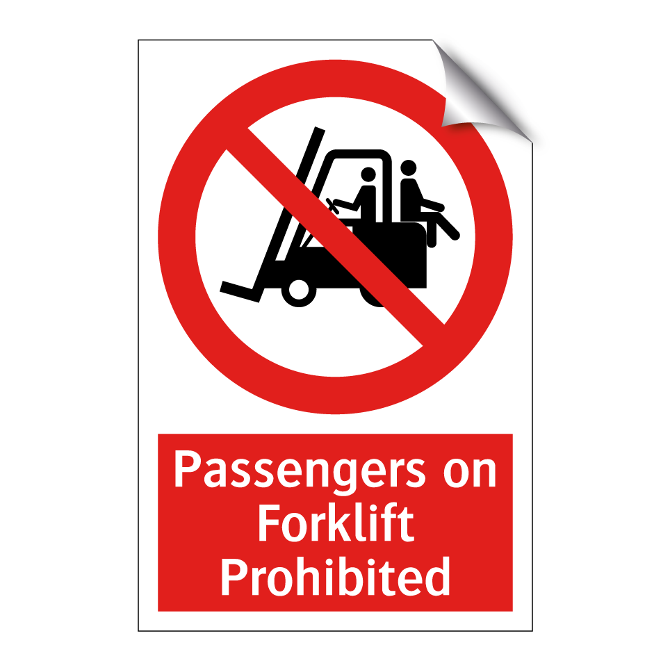 Passengers on Forklift Prohibited