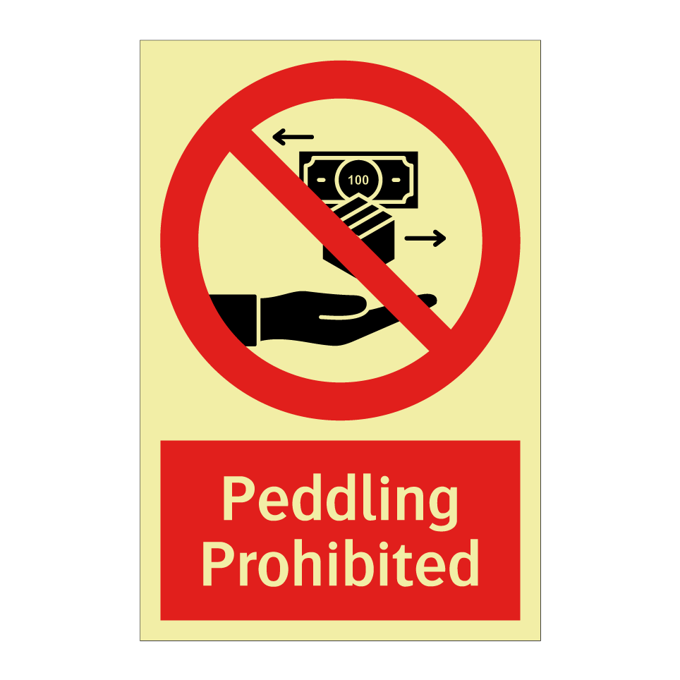 Peddling Prohibited
