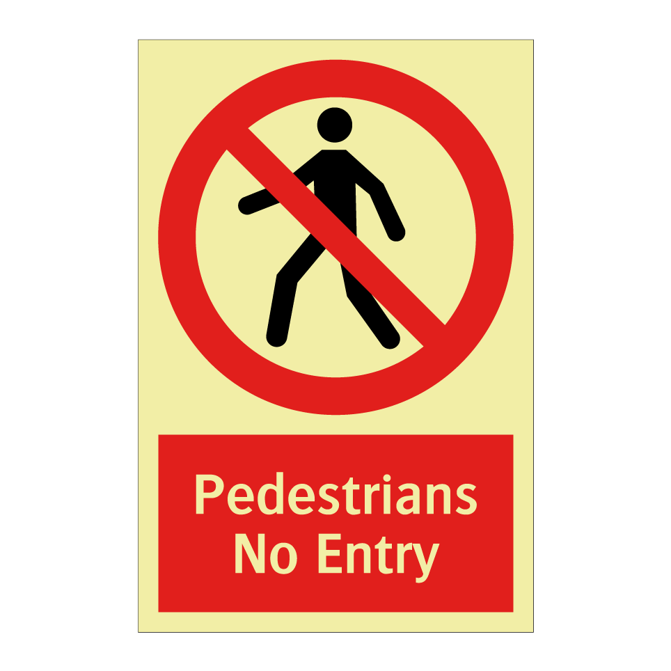 Pedestrians No Entry