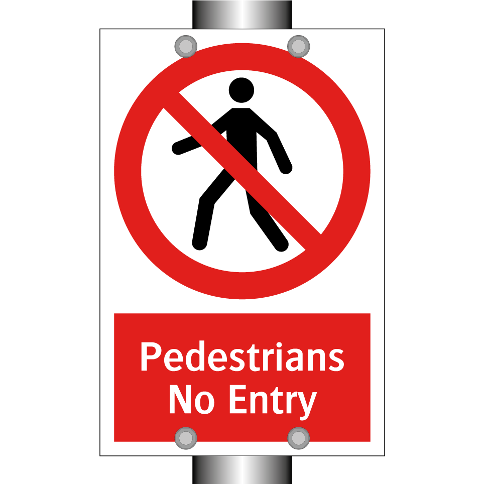 Pedestrians No Entry