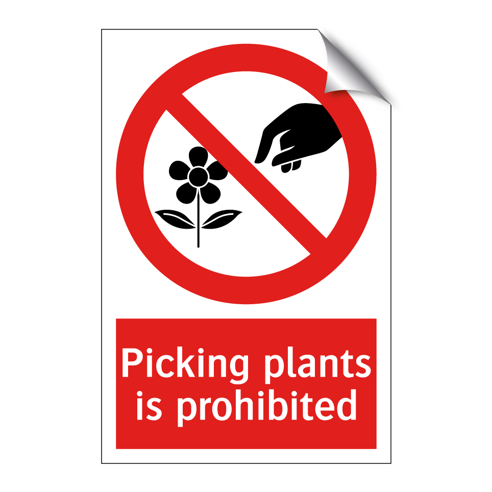Picking plants is prohibited