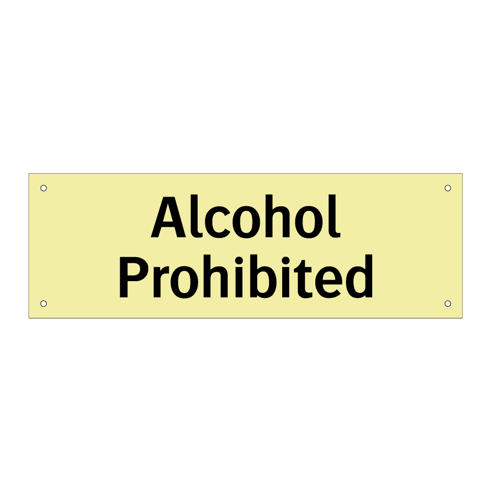 Alcohol Prohibited
