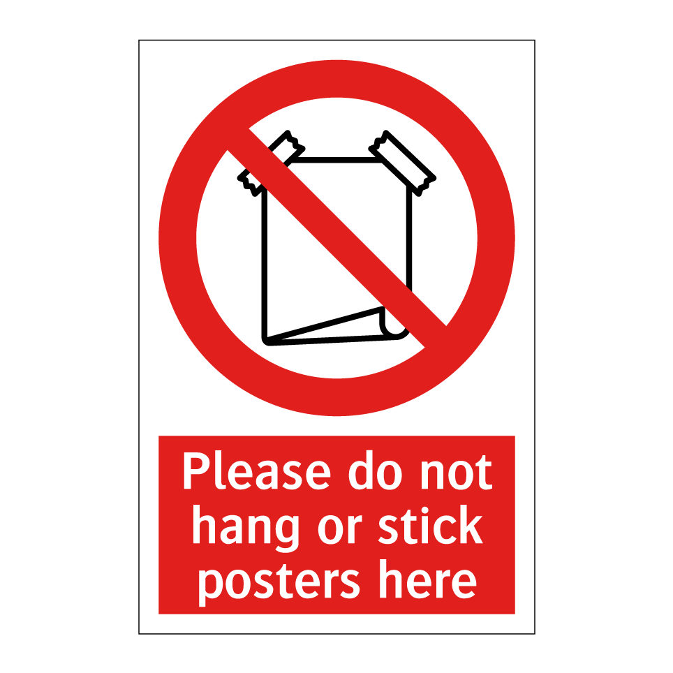 Please do not hang or stick posters here