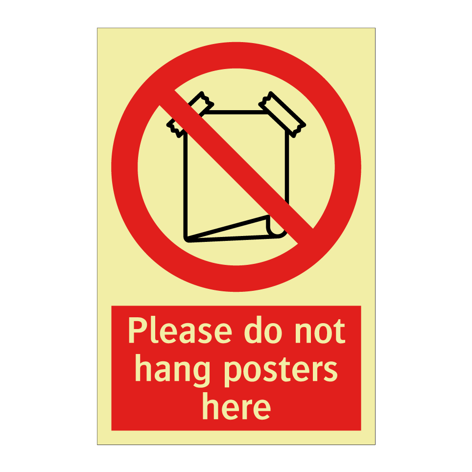 Please do not hang posters here