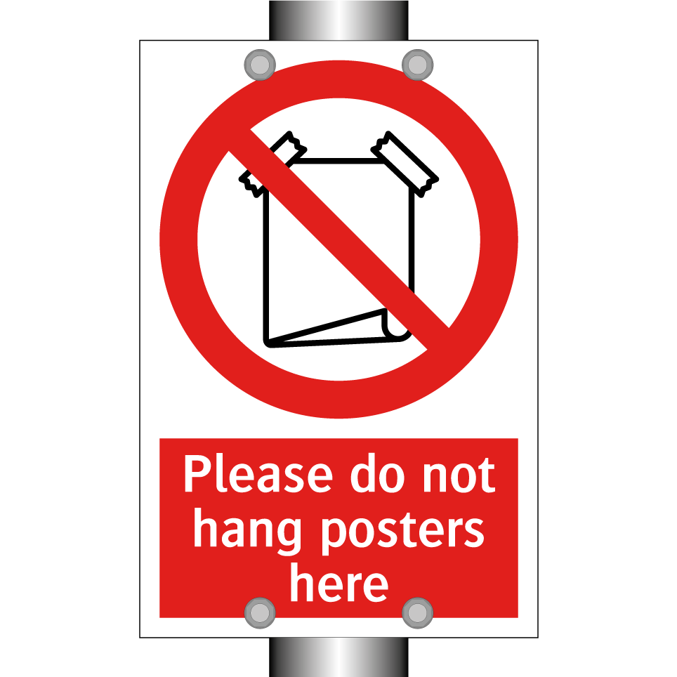 Please do not hang posters here