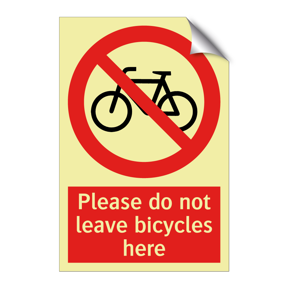 Please do not leave bicycles here