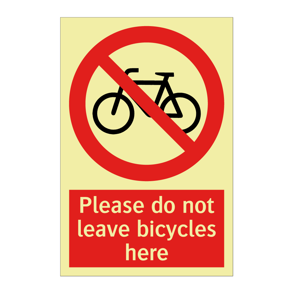 Please do not leave bicycles here