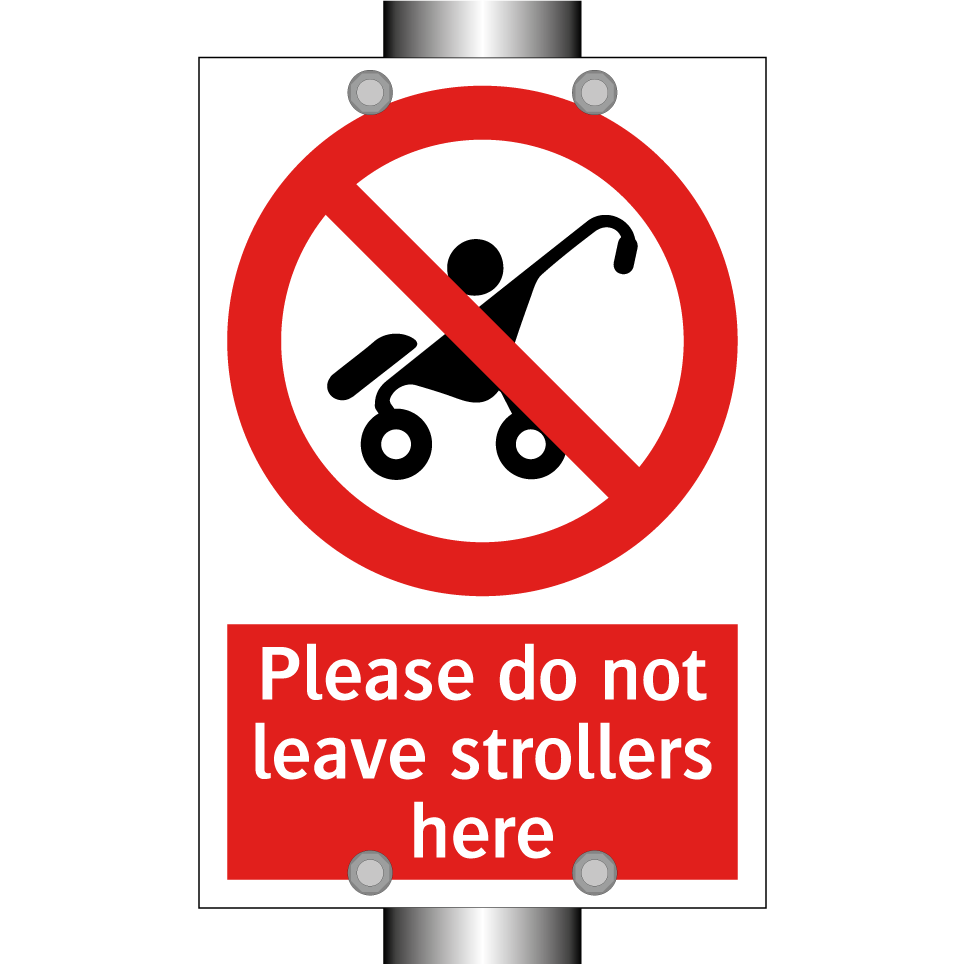 Please do not leave strollers here