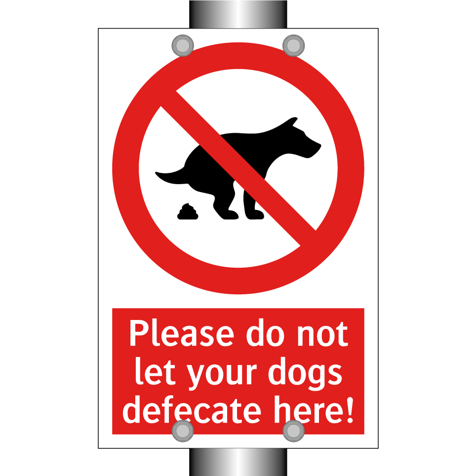 Please do not let your dogs defecate here!