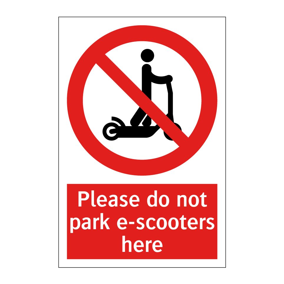 Please do not park e-scooters here