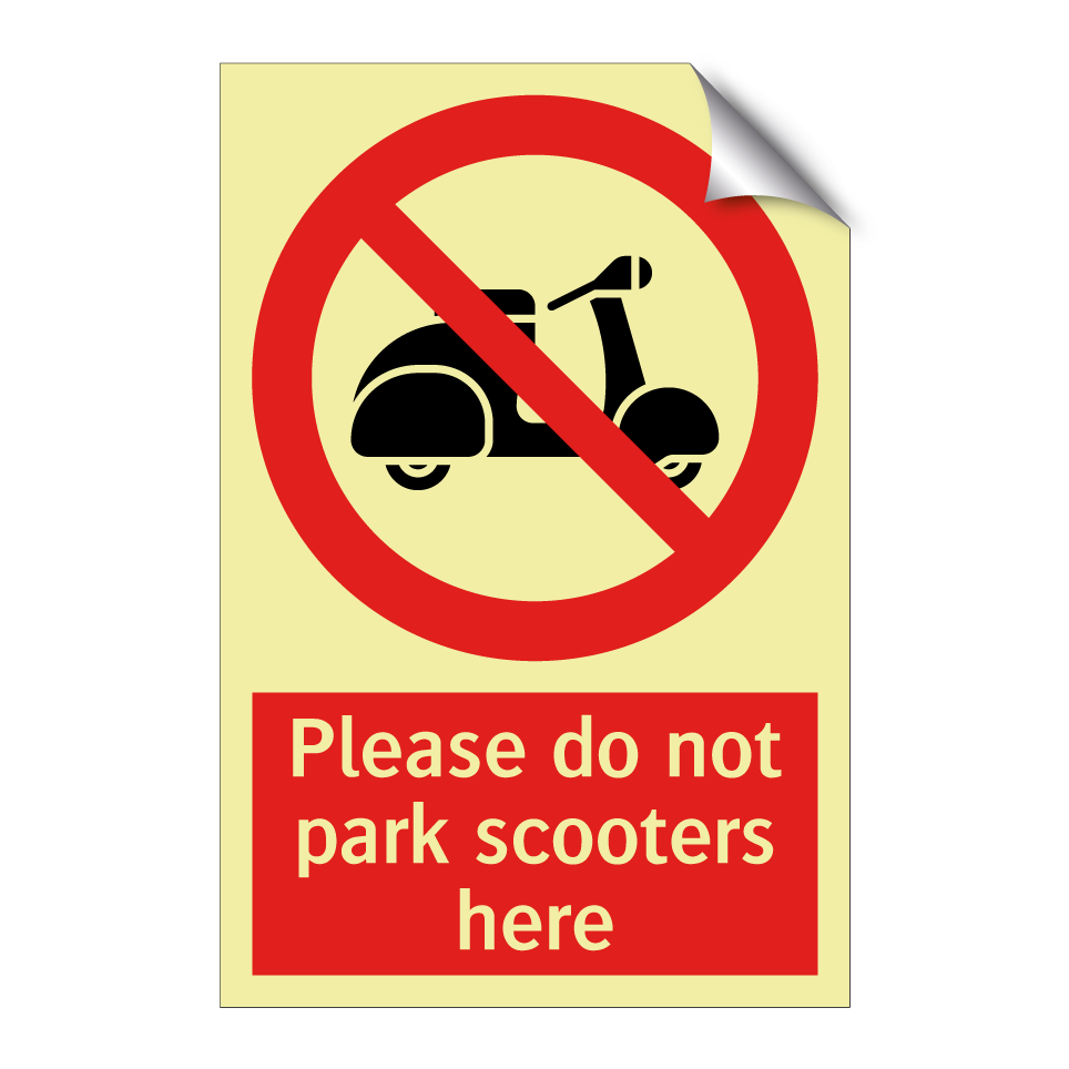 Please do not park scooters here