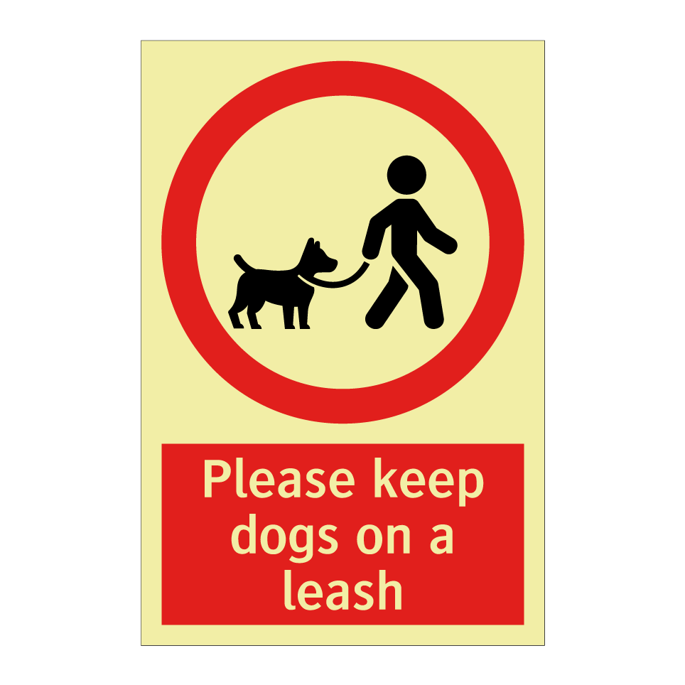 Please keep dogs on a leash