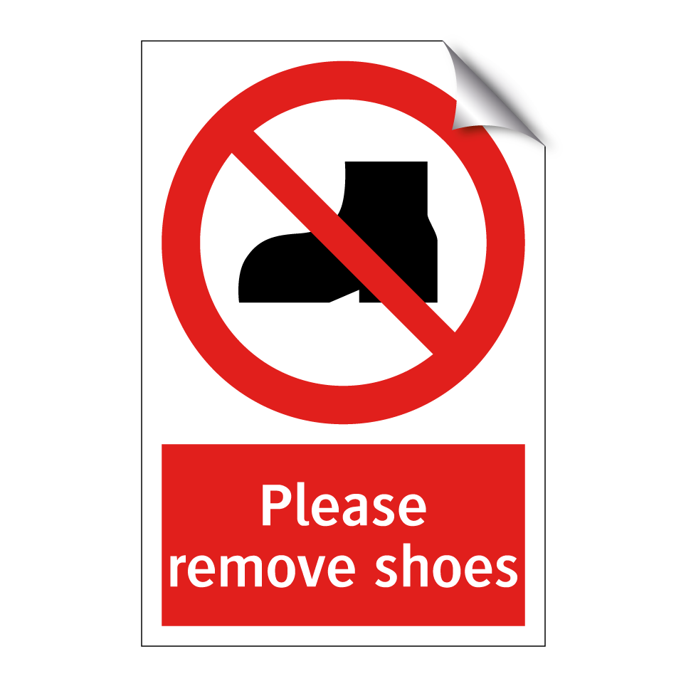 Please remove shoes
