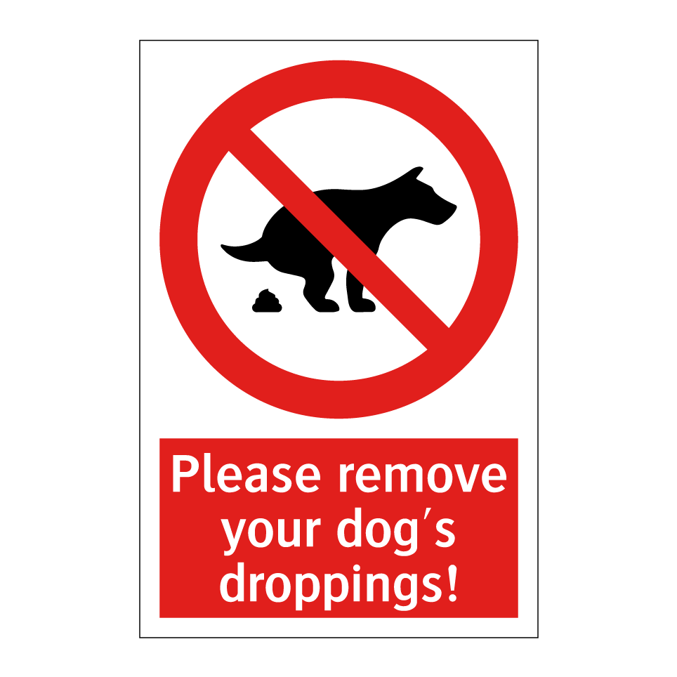 Please remove your dog's droppings!