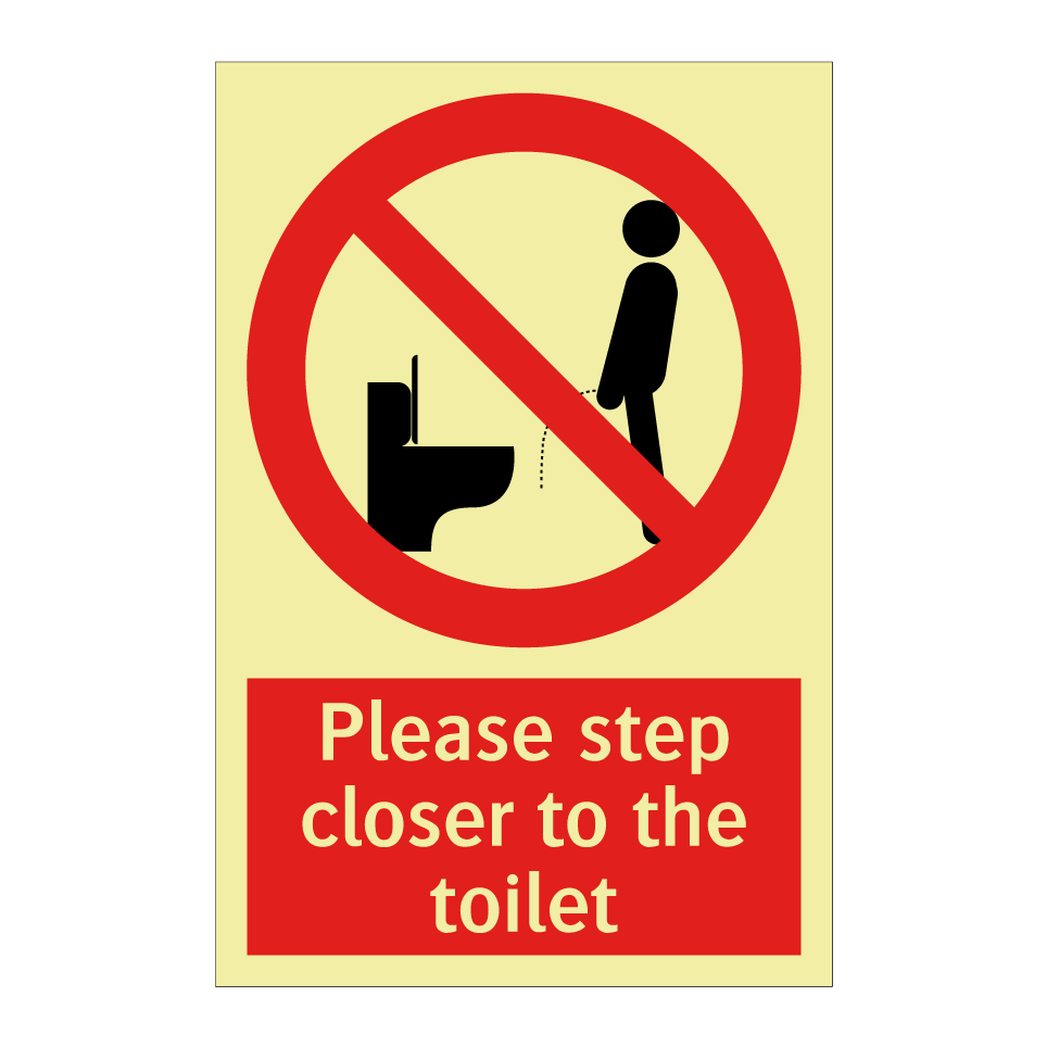 Please step closer to the toilet