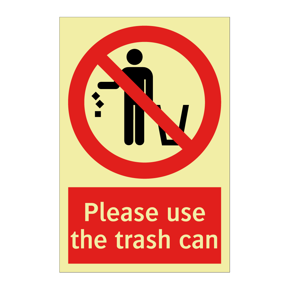 Please use the trash can