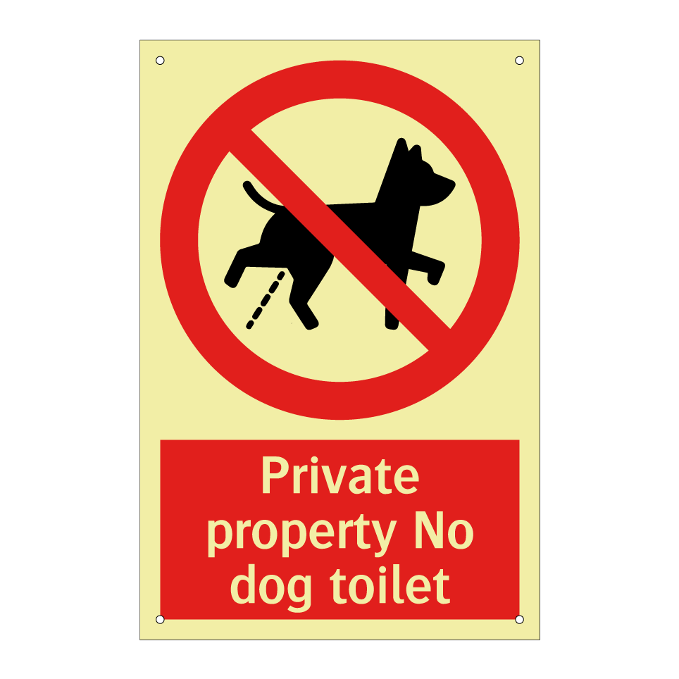 Private property No dog toilet