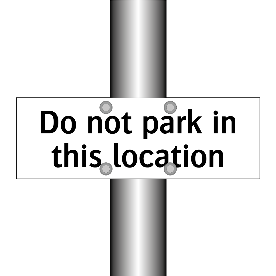 Do not park in this location