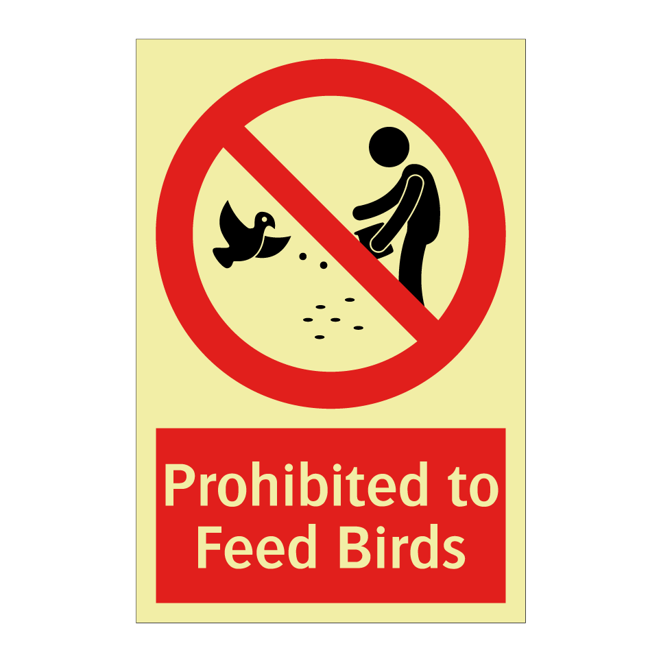 Prohibited to Feed Birds