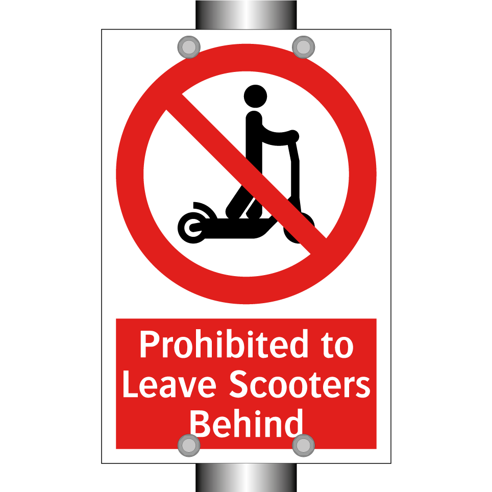 Prohibited to Leave Scooters Behind