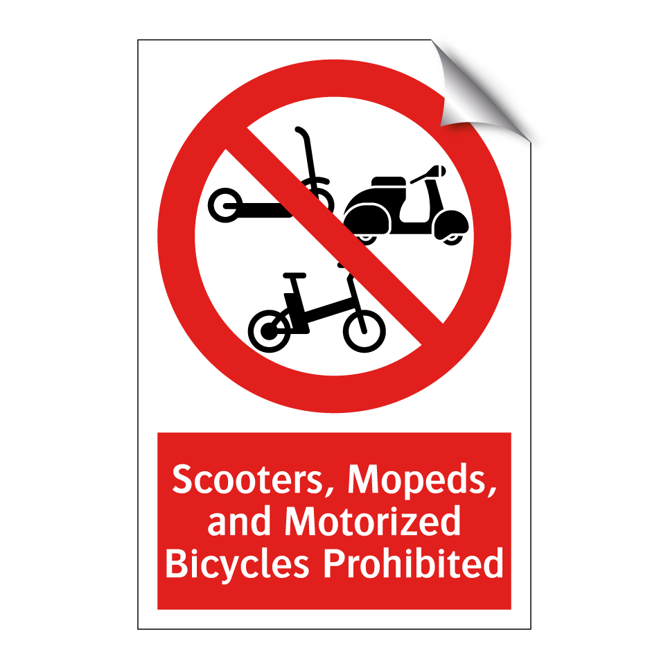 Scooters, Mopeds, and Motorized Bicycles Prohibited