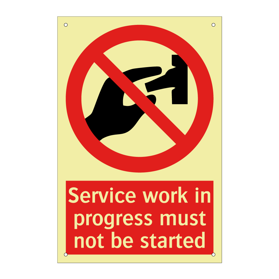 Service work in progress must not be started