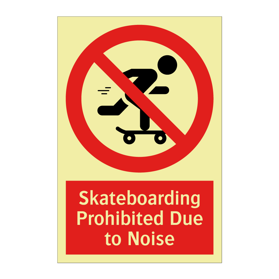 Skateboarding Prohibited Due to Noise
