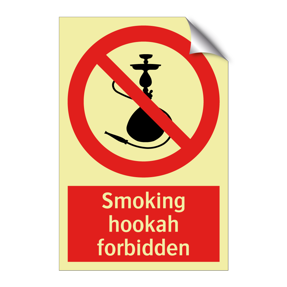 Smoking hookah forbidden