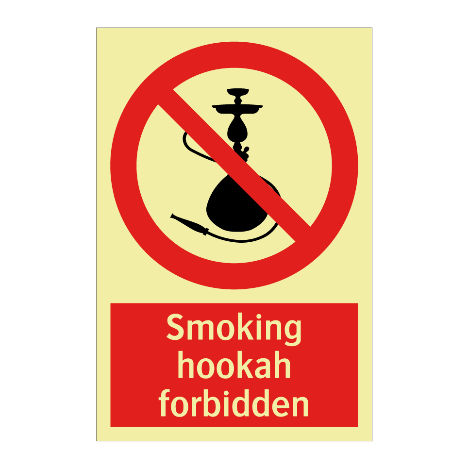 Smoking hookah forbidden