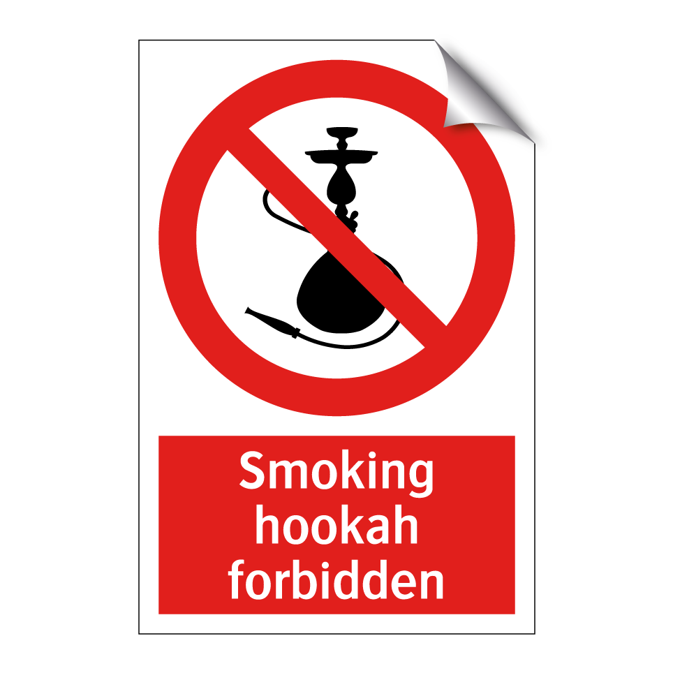 Smoking hookah forbidden