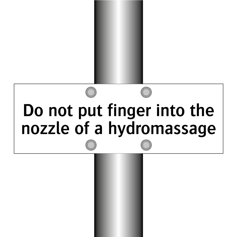 Do not put finger into the nozzle of a hydromassage